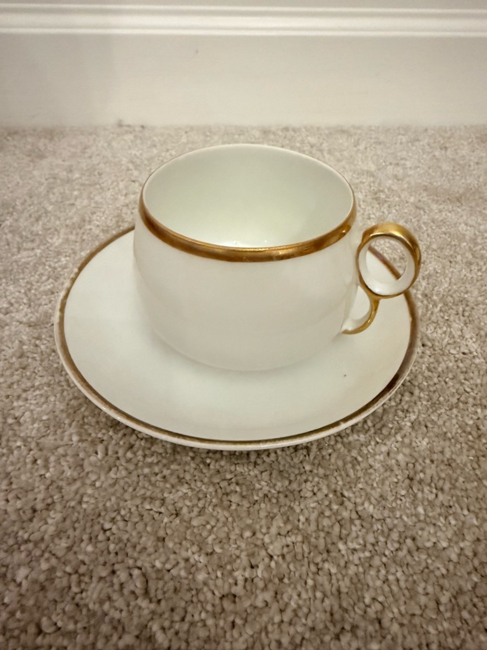 NORITAKE Teacup and Saucer with Gold Trim